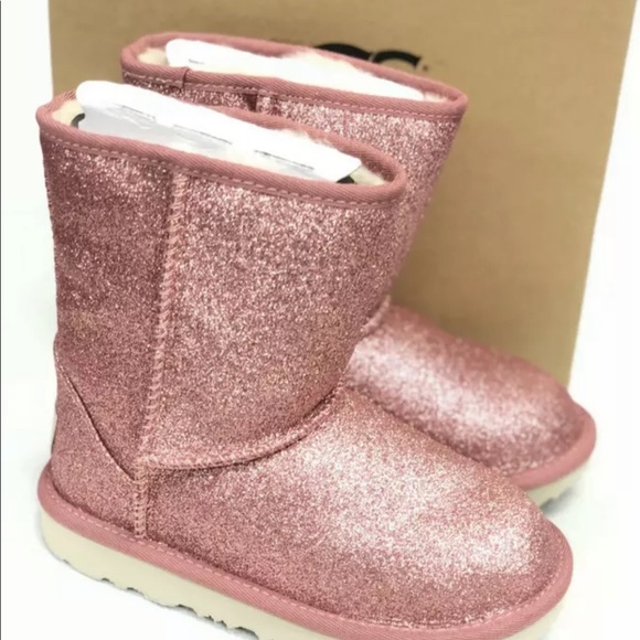 NEW UGG Classic Glitter Pink NEW Size 6 - Picture 5 of 8
